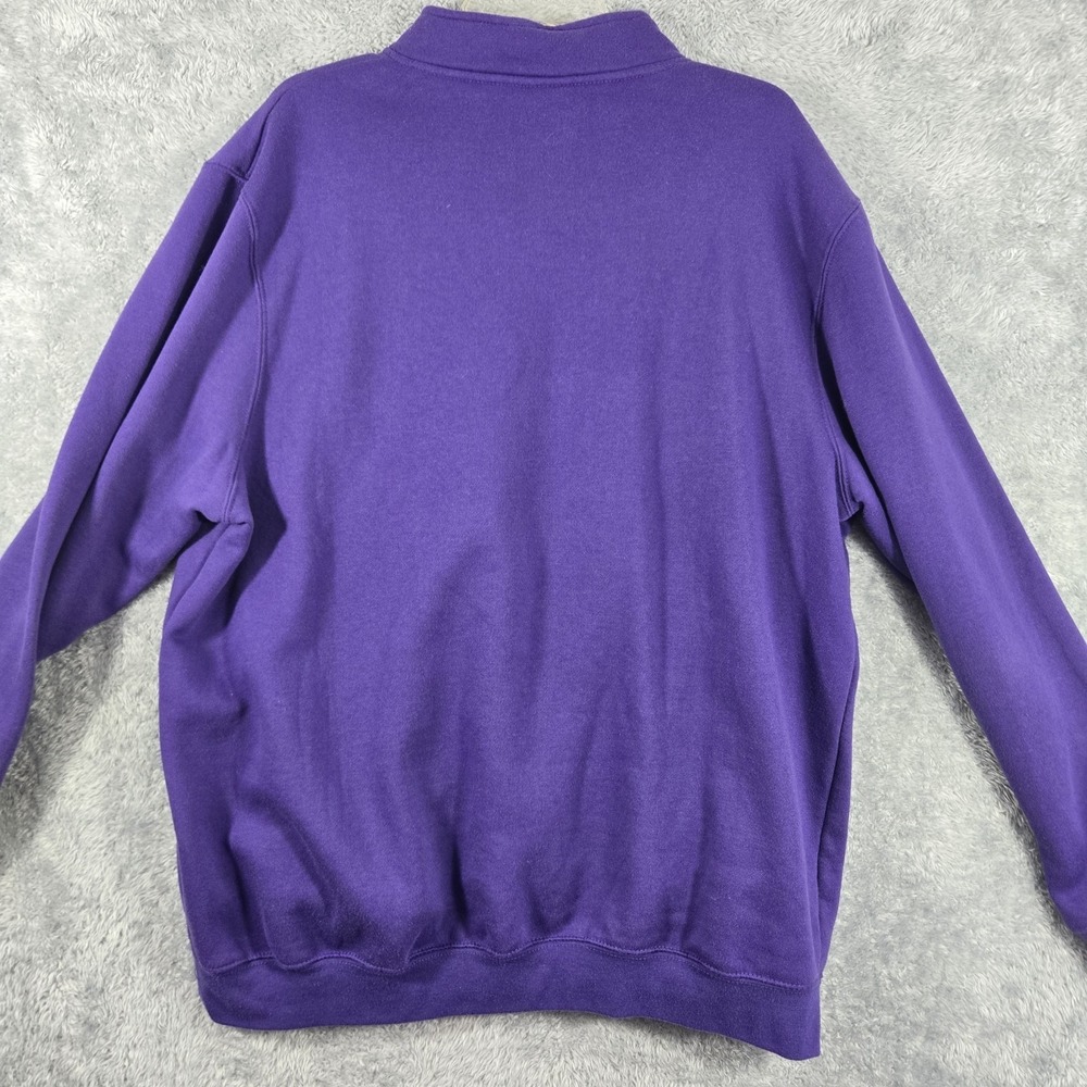 East Carolina ECU Quarter Zip Pullover Shirt Sweatshirt Men 2XL Purple Pirates - Picture 3 of 10